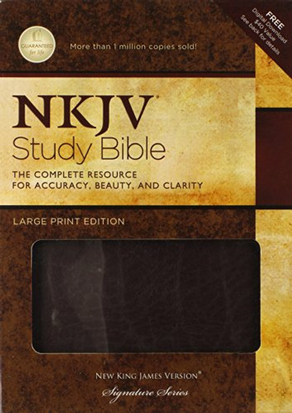 NKJV Study Bible, Large Print, Bonded Leather, Burgundy: Large Print Edition