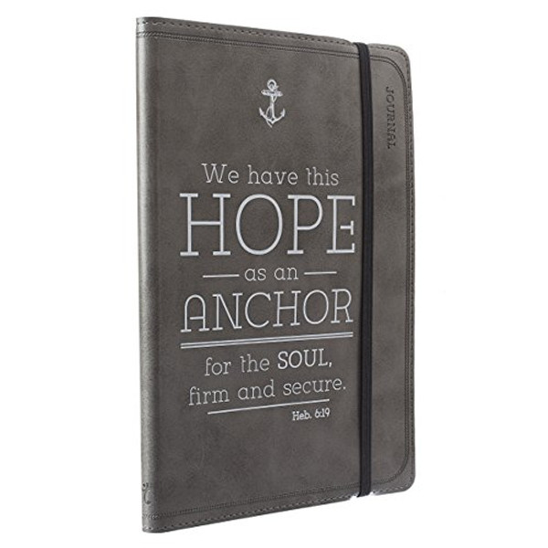 Pewter Hope as an Anchor Flexcover Journal / Notebook - Hebrews 6:19