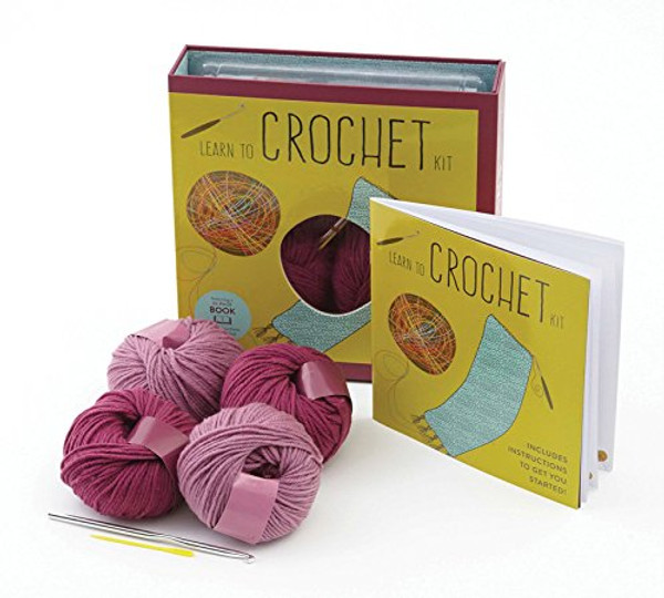 Learn to Crochet Kit: Creative Craft Kit, Includes Hook and Yarn for Practice and for Making Your First Scarf (First Time)