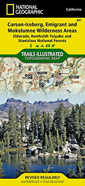 Carson-Iceberg, Emigrant, and Mokelumne Wilderness Areas [Eldorado, Humboldt-Toiyabe, and Stanislaus National Forests] (National Geographic Trails Illustrated Map)