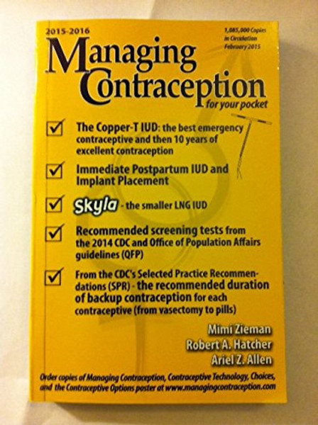 2015-2016 Managing Contraception for Your Pocket