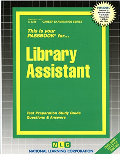 Library Assistant(Passbooks) (Passbooks for Career Opportunities)