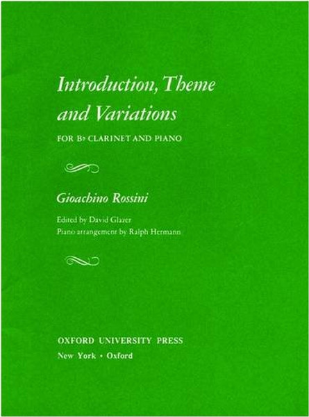 Introduction, Theme and Variations for B Clarinet and Piano
