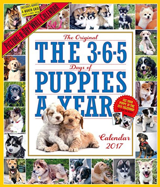 The 365 Puppies-A-Year Picture-A-Day Wall Calendar 2017