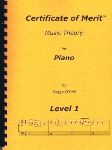 Certificate of Merit Music Theory for Piano Lv 1