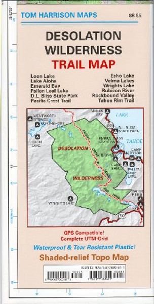 Desolation Wilderness Trail Map: Waterproof, tearproof (Tom Harrison Maps)