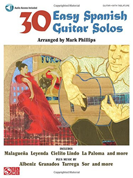 30 Easy Spanish Guitar Solos Bk/online audio