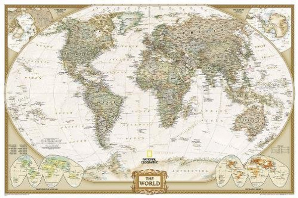 World Executive [Poster Size and Tubed] (National Geographic Reference Map)