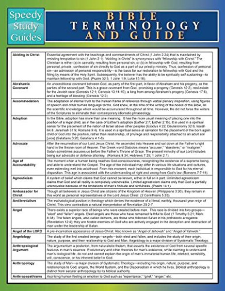 Bible Terminology and Guide (Speedy Study Guide)