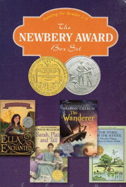 The Newbery Award Box Set - Reading for Grades 2-5. The Wheel on the School; The Wanderer; Sarah Plain and Tall; Ella Enchanted
