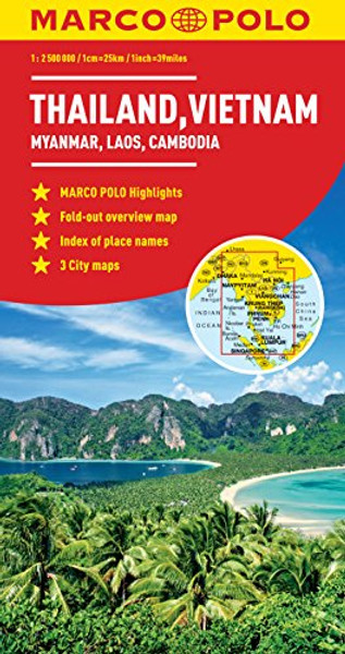 Thailand, Vietnam, Laos, & Cambodia Marco Polo Map (Marco Polo Maps)