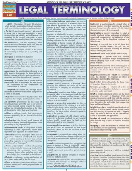 Legal Terminology (Quick Study: Law)