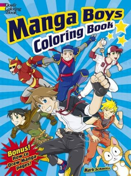 Manga Boys Coloring Book (Dover Coloring Books)