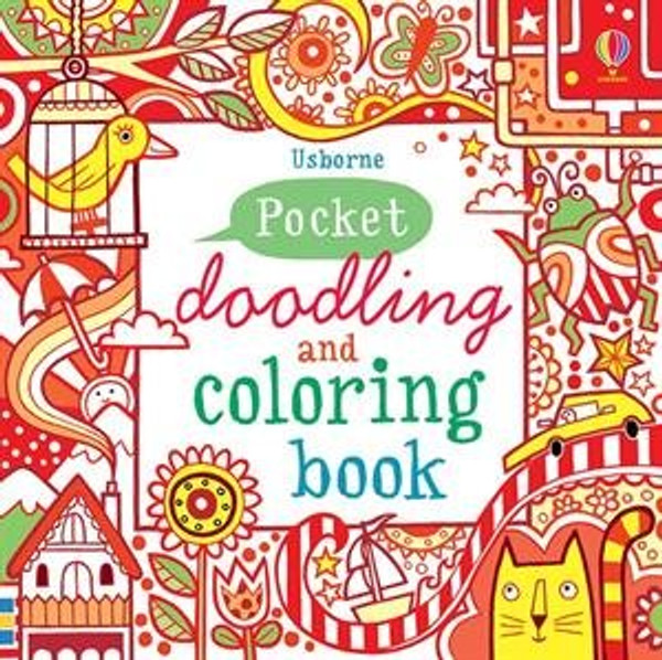 Pocket Doodling and Coloring Book-pink
