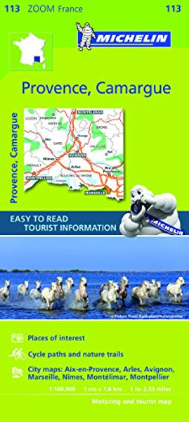 Michelin ZOOM France: Provence, Camargue Map 113 (Maps/Zoom (Michelin)) (English and French Edition)