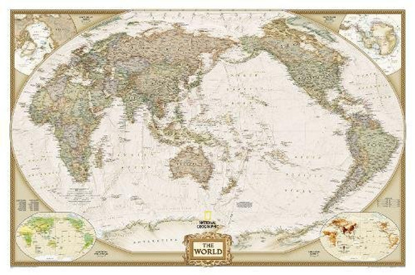 World Executive, Pacific Centered [Tubed] (National Geographic Reference Map)