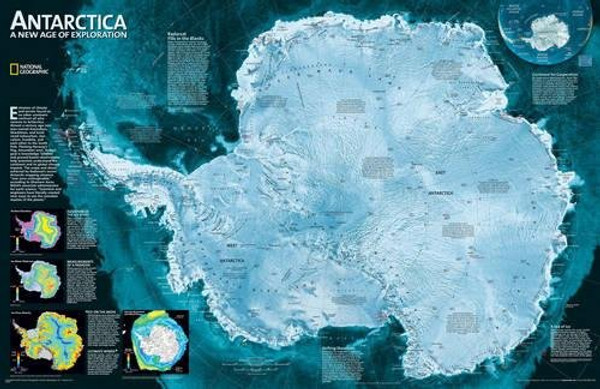 Antarctica Satellite [Tubed] (National Geographic Reference Map)