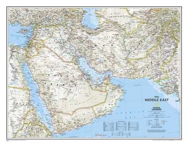 Afghanistan, Pakistan, and the Middle East Wall Map