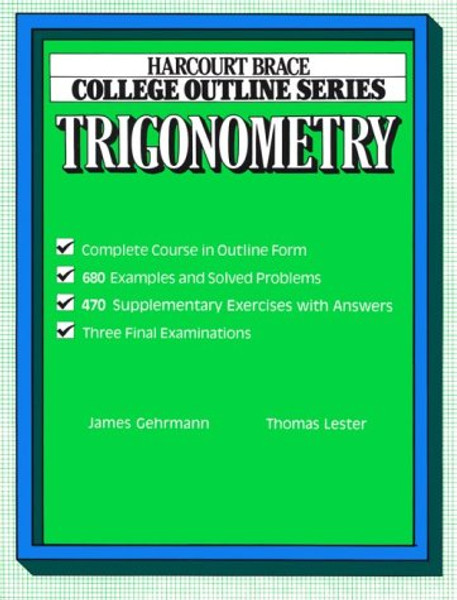 College Outline for Trigonometry (Books for Professionals)