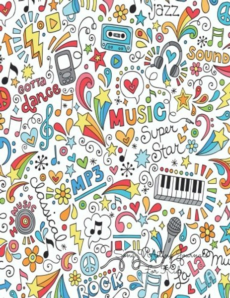 Song Writing Journals For Kids: Colorful Lined/Ruled Paper And Staff, Manuscript Paper For Notes, Lyrics And Music. For Musicians, Students, Songwriting. Book Notebook Journal 100 Pages  8.5x11