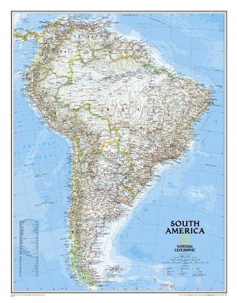 South America Classic [Enlarged and Laminated] (National Geographic Reference Map)