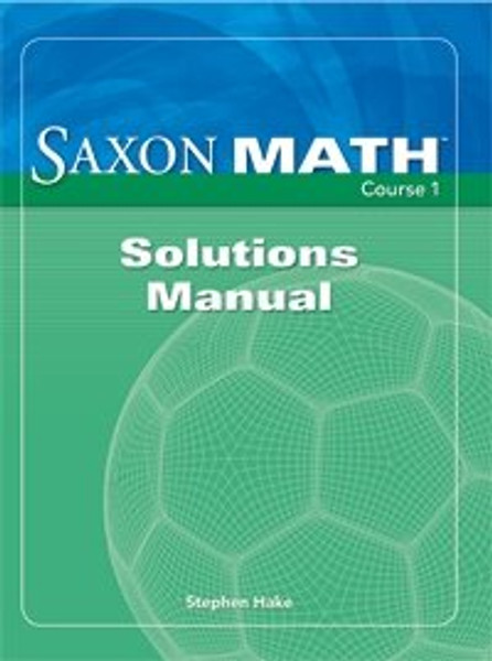 Math Course 1 Solution Manual