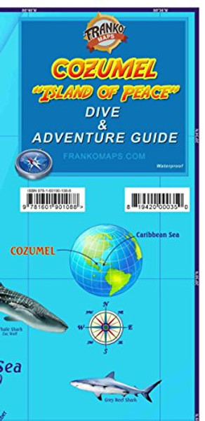 Cozumel Dive & Adventure Guide Franko Maps Waterproof Map