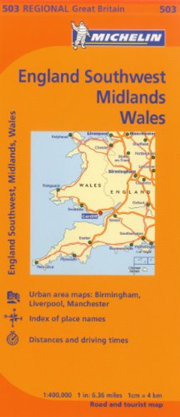 Michelin Map Great Britain: Wales, The Midlands, South West England 503 (Maps/Regional (Michelin))