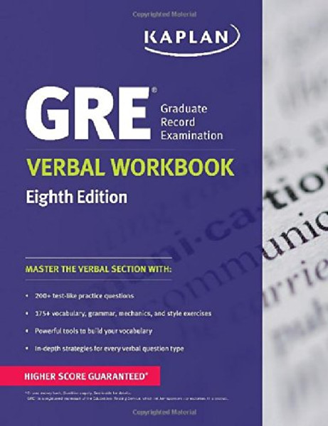 GRE Verbal Workbook (Kaplan Test Prep)