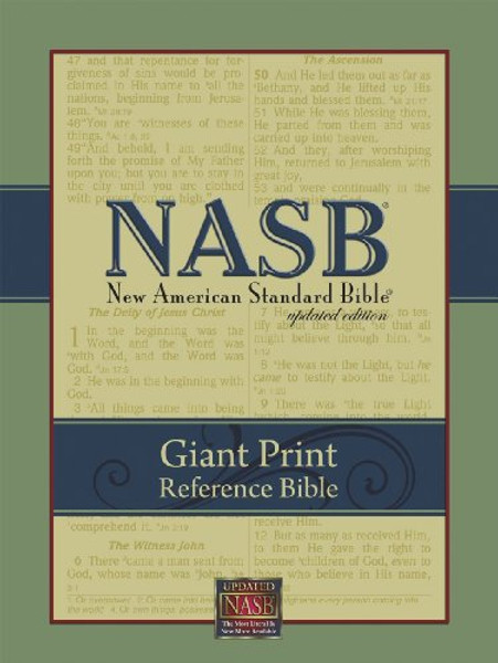 NASB Giant-Print Reference Bible: Indexed (Black Imitation Leather)