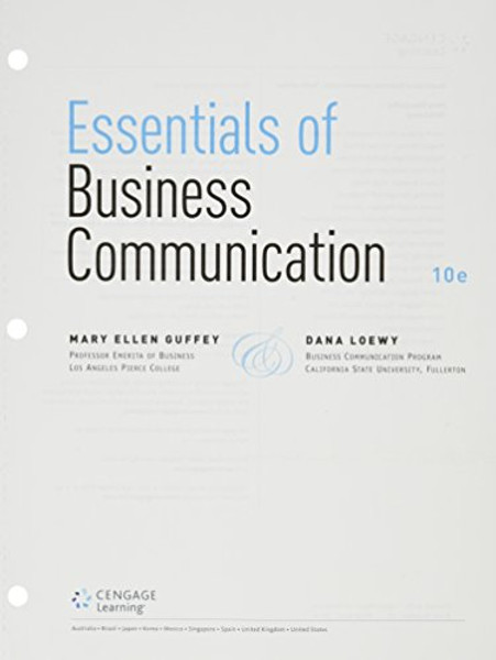 Bundle: Essentials of Business Communication, Loose-Leaf Version, 10th + Premium Website, 1 term (6 months) Printed Access Card + MindTap Business Communication, 1 term (6 months) Printed Access Card