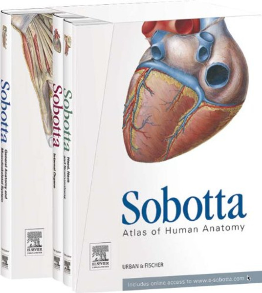 Sobotta Atlas of Human Anatomy, Package, 15th ed., English/Latin: mMusculoskeletal system, internal organs, head, neck, neuroanatomy - with online access to e-sobotta.com, 15e