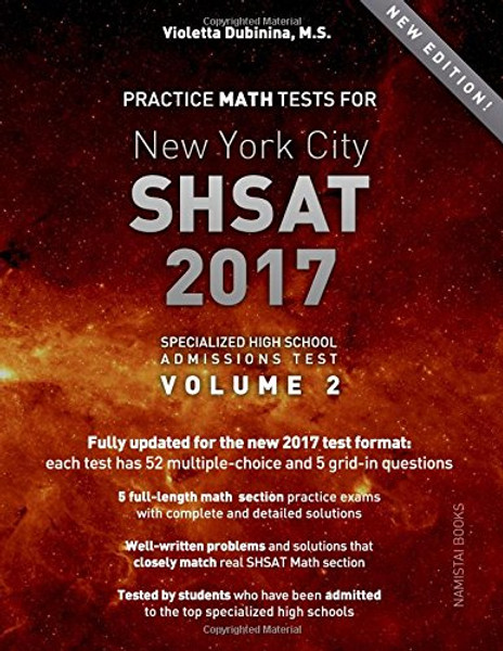 Practice Math Tests For SHSAT (Volume 2)