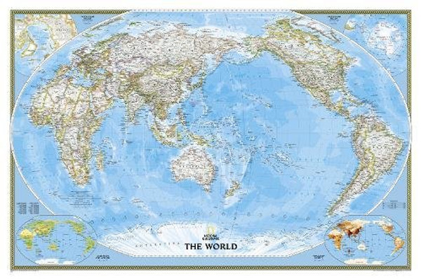 World Classic, Pacific Centered [Laminated] (National Geographic Reference Map)