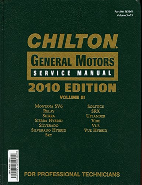 Chilton General Motors Service Manual, Vol. 3