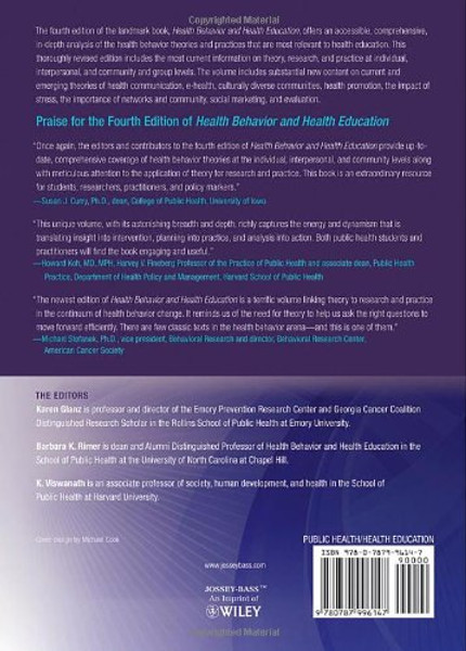 Health Behavior and Health Education: Theory, Research, and Practice