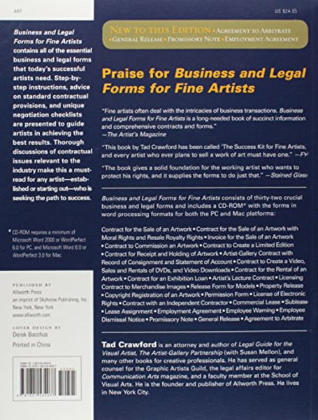 Business and Legal Forms for Fine Artists (Business and Legal Forms Series)