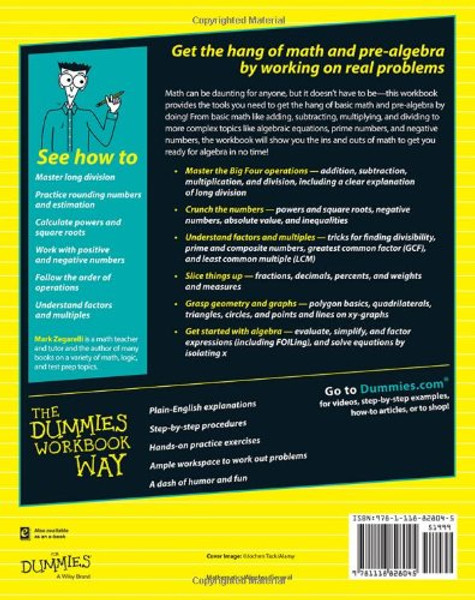 Basic Math and Pre-Algebra Workbook For Dummies (For Dummies Series)