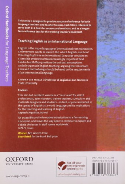 Teaching English as an International Language: Rethinking Goals and Approaches (Oxford Handbooks for Language Teachers Series)