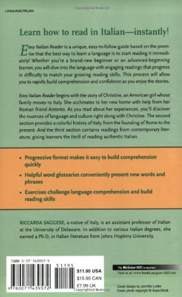 Easy Italian Reader: A Three-Part Text for Beginning Students (Easy Reader Series)