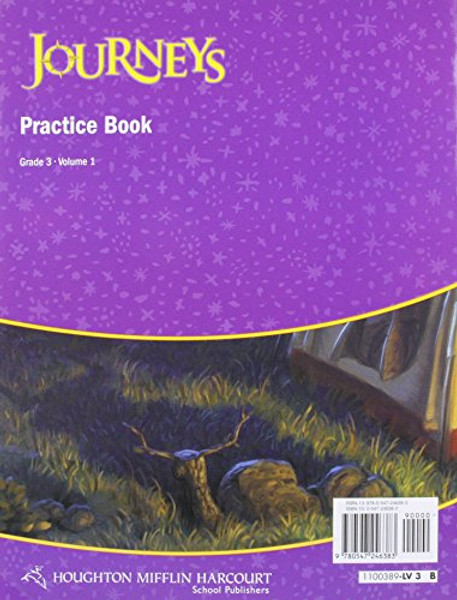 Journeys, Grade 3 Practice Book, Volume 1,  Consumable: Houghton Mifflin Journeys (HMR Journeys/Medallions/Portals 2010-12)