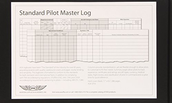 The Standard Pilot Master Log: ASA-SP-6 (Standard Pilot Logbooks)