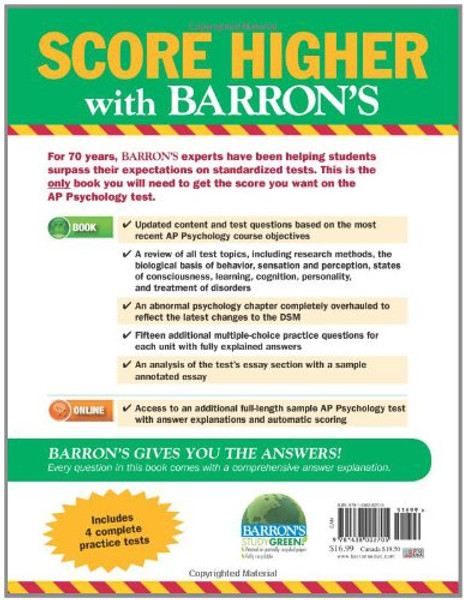 Barron's AP Psychology, 6th Edition