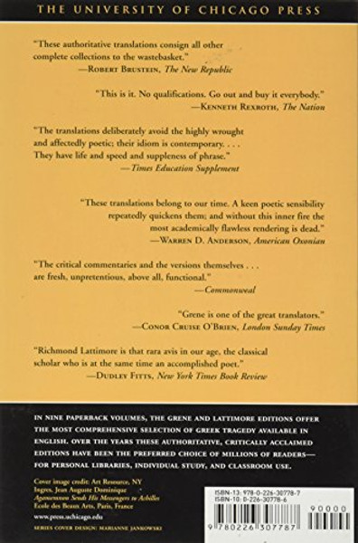 Aeschylus I: Oresteia: Agamemnon, The Libation Bearers, The Eumenides (The Complete Greek Tragedies) (Vol 1)