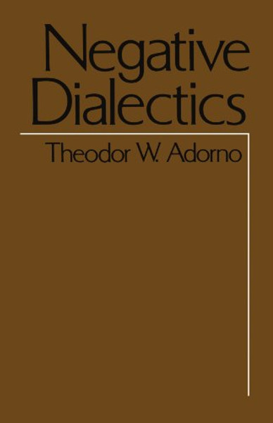 Negative Dialectics (Negative Dialectics Ppr)