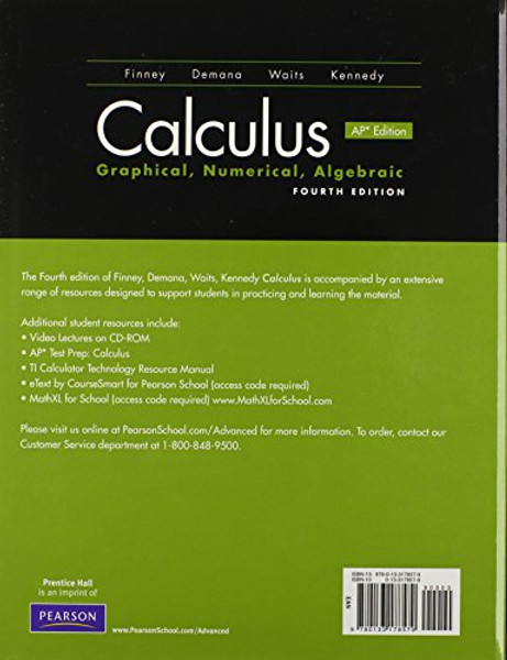 Calculus: Graphical, Numerical, Algebraic