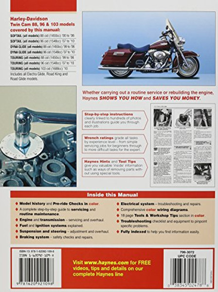 Harley Davidson TWIN CAM 88 96 & 001 (Haynes Service & Repair Manual)