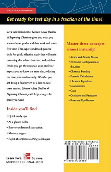 Schaum's Easy Outline of Beginning Chemistry, Second Edition (Schaum's Easy Outlines)