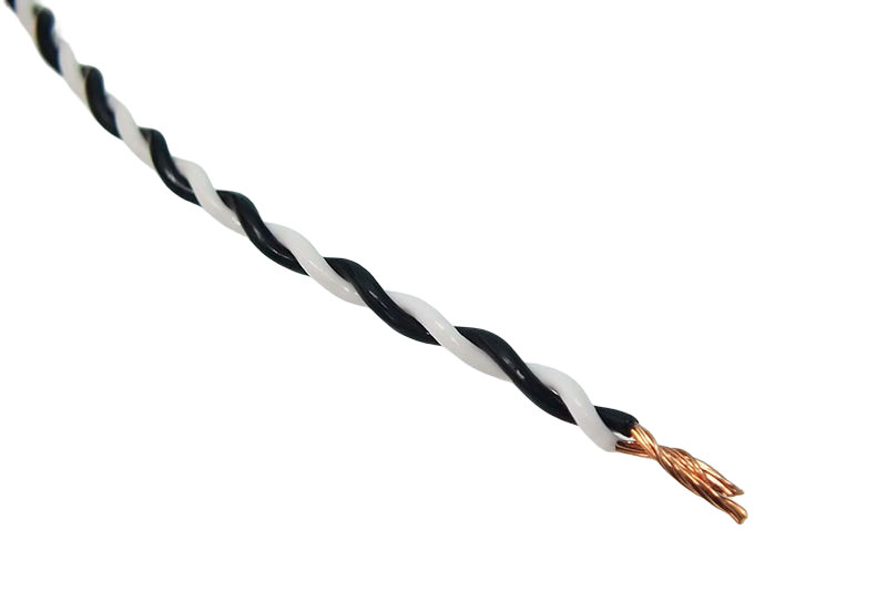 PRY Double Twisted Ring１９号 Get Kimber Wire TCSS Twisted Pair 2 x 19awg WHITE/BLACK