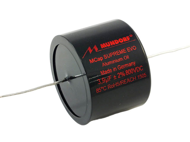 Shop Mundorf Capacitor 3.9uF 800Vdc MCap® Supreme EVO Oil Black